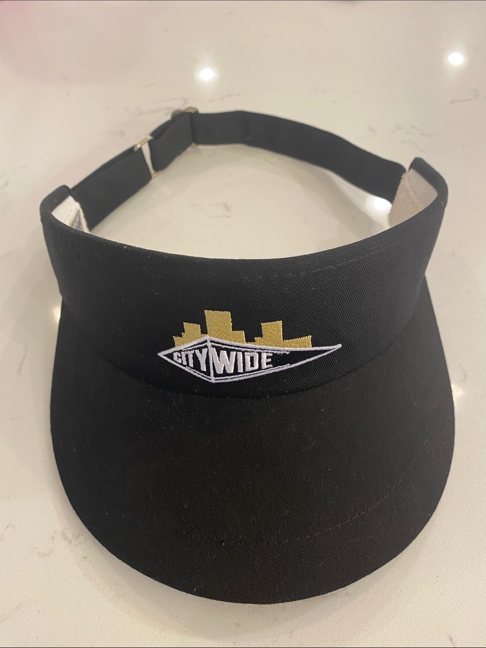 Imperial Visor Strap Back Black City Wide High Crown Golf Hat Preppy Dad ⛳️